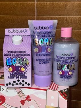 Bubble T Boba PaBubble T Boba Passionfruit Body Lotion, Bath Milk, Body Wash Set